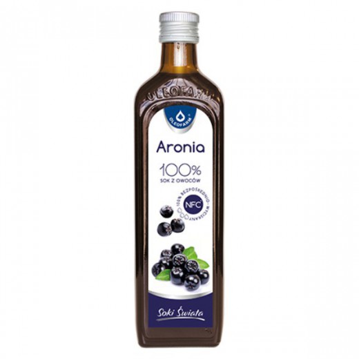 Oleofarm Soki Świata Aronia, 100% sok z owoców, 490 ml