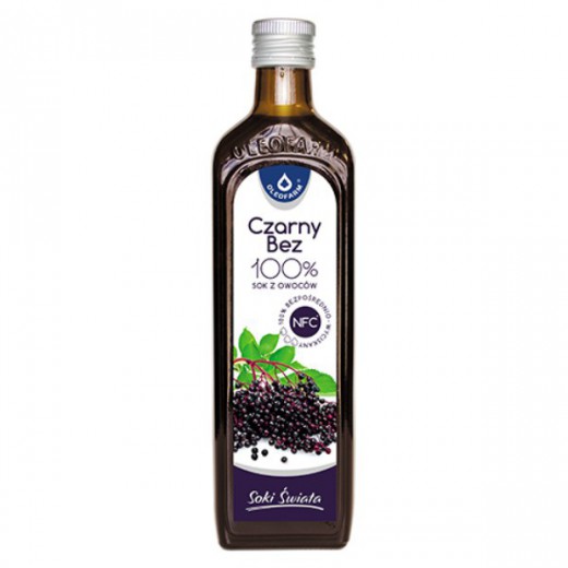 Oleofarm Soki Świata Czarny bez, 100% sok z owoców, 490 ml