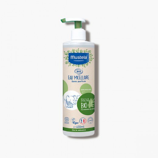 Mustela Bio, woda micelarna, bez spłukiwania, 400 ml