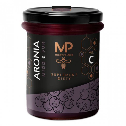 Miody Polskie Miód & Sok Aronia + Vit. C, 250 g