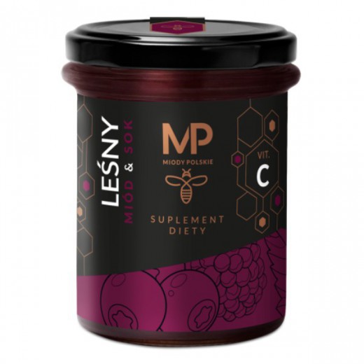 Miody Polskie Miód & Sok Leśny + Vit. C, 250 g