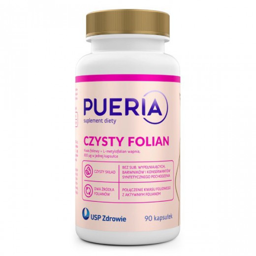 Pueria Czysty Folian 800 µg, 90 kapsułek