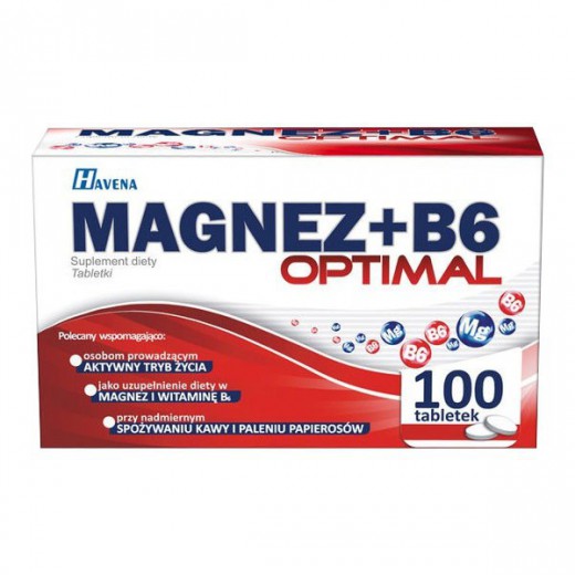 Magnez + B6 Optimal, 100 tabletek