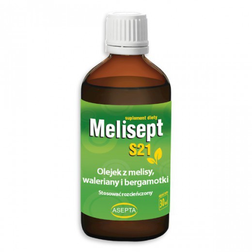 Melisept S21, olejek z melisy, waleriany i bergamotki, 30 ml