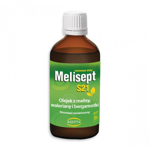 Melisept S21, olejek z melisy, waleriany i bergamotki, 100 ml