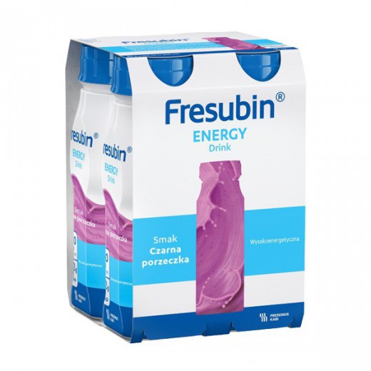 Fresubin Energy Drink, preparat odżywczy, smak czarna porzeczka, 4 x 200 ml