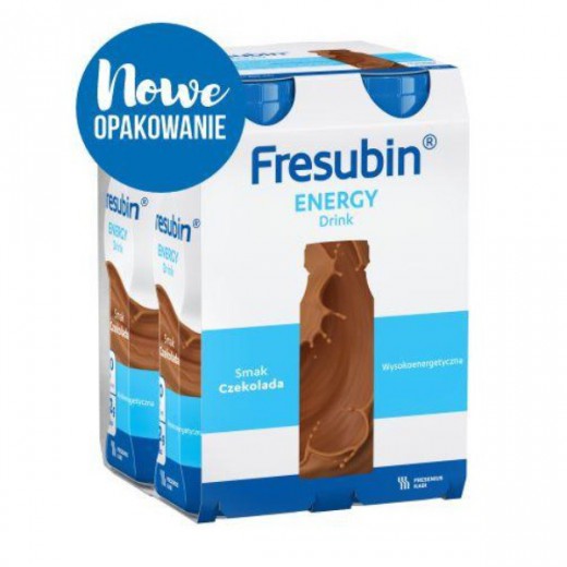 Fresubin Energy Drink, preparat odżywczy, smak czekolada, 4 x 200 ml