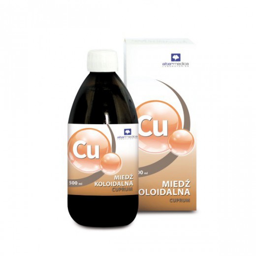 Miedź koloidalna 25 ppm, tonik, 500 ml