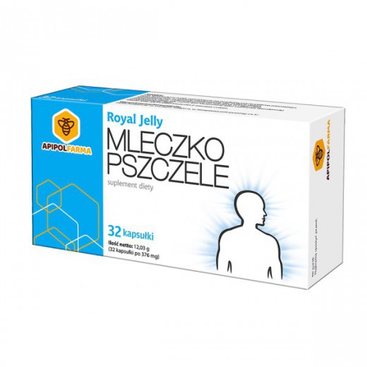 Apipol Farma Royal Jelly Mleczko pszczele, 32 kapsułki