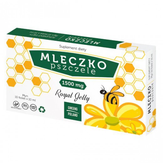 Mleczko pszczele Royal Jelly 1500 mg, płyn 10 x 10ml