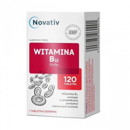 Novativ Witamina B12 forte, 120 tabletek