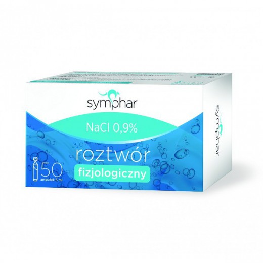 Symphar, fizjologiczny roztwór NaCl 0,9%, ampułki, 50 x 5 ml
