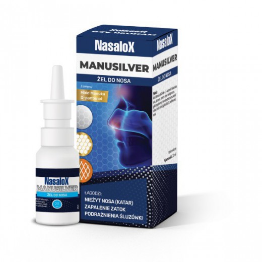 Nasalox Manusilver, żel do nosa, 20 ml