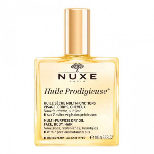 Nuxe Huile Prodigieuse, suchy olejek wielofunkcyjny do ciała, twarzy i włosów, 100 ml