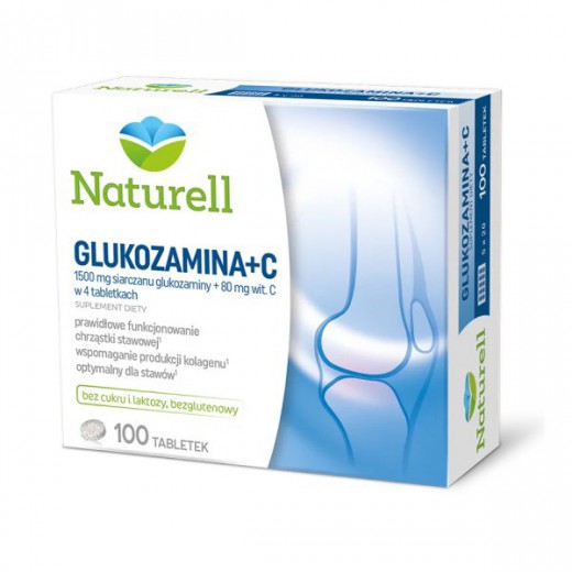 Naturell Glukozamina + C, 100 tabletek