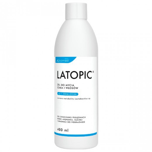Latopic, żel do mycia ciała i włosów, od 1 dnia życia, 400 ml