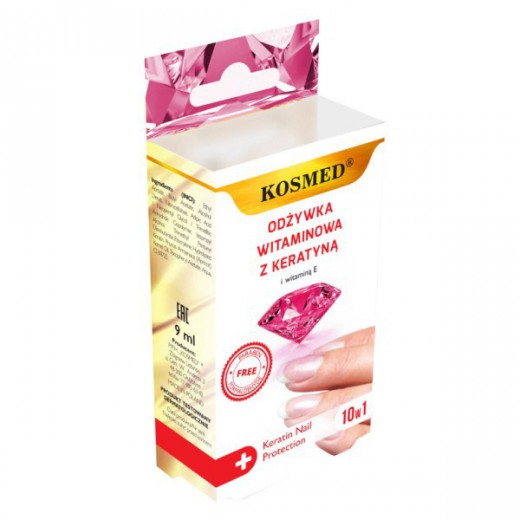 Kosmed, Odżywka do paznokci z keratyną, 9ml