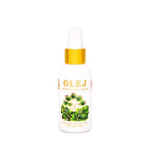 Nami, Olej z korzenia łopianu z ziołami, do włosów, twarzy i całego ciała, 150 ml