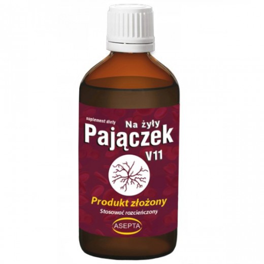 Pajączek V11, na żyły, krople, 100 ml