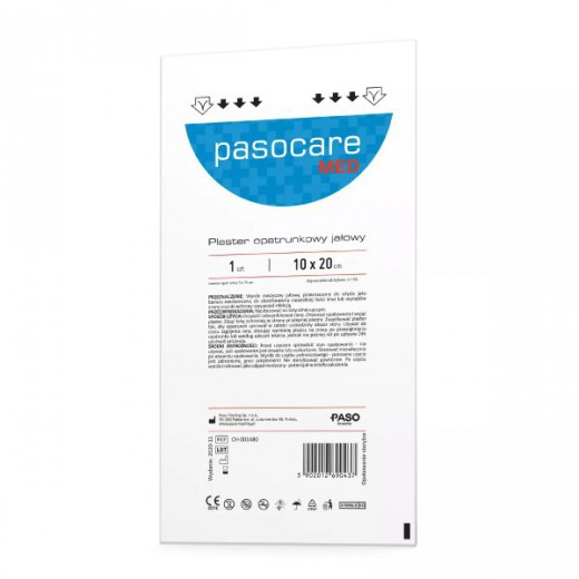 Pasocare Med, plaster opatrunkowy, jałowy, 10 cm x 20 cm, 1 sztuka