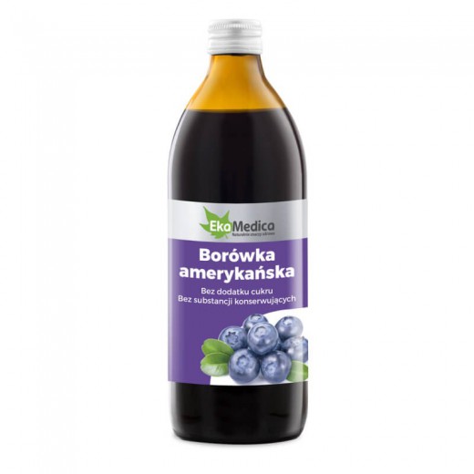 Borówka Amerykańska, sok, EkaMedica, 500ml