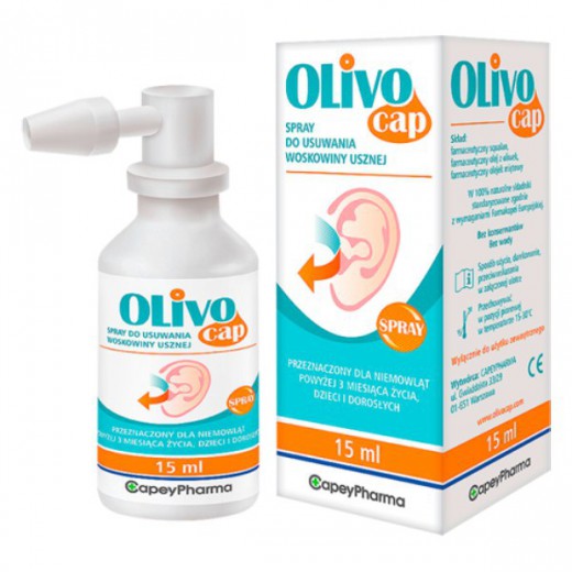 Olivocap Spray do usuwania woskowiny usznej, 15 ml
