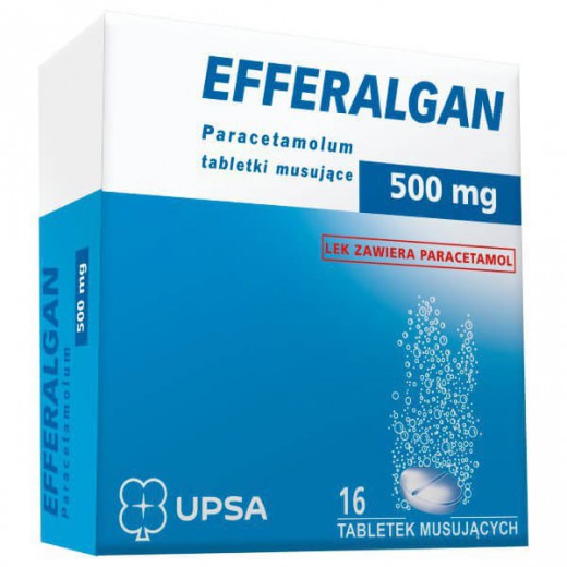 Efferalgan 500 mg, 16 tabletek musujących (import równoległy Delfarma)