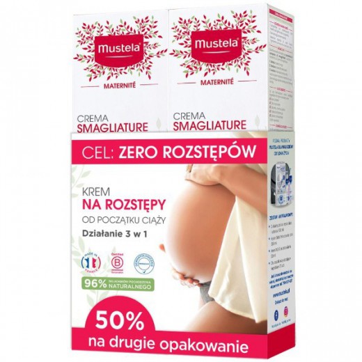 Zestaw Mustela Maternite, krem na rozstępy, 2 x 250 ml