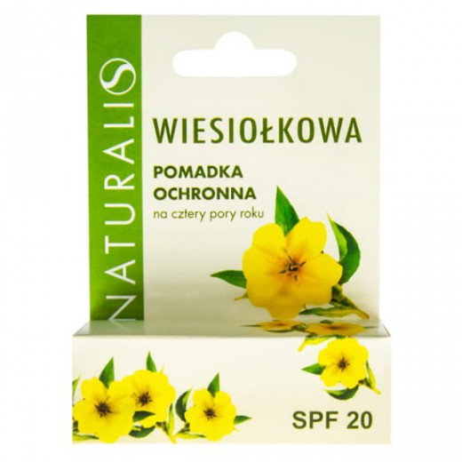 Naturalis, wiesiołkowa pomadka ochronna z filtrem UV, 3,6g