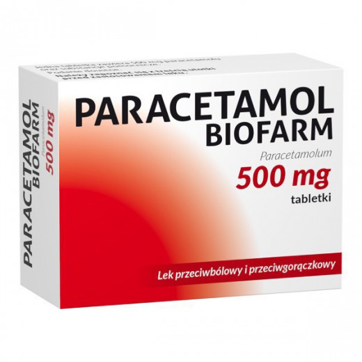 Paracetamol Biofarm 500 mg, 50 tabletek