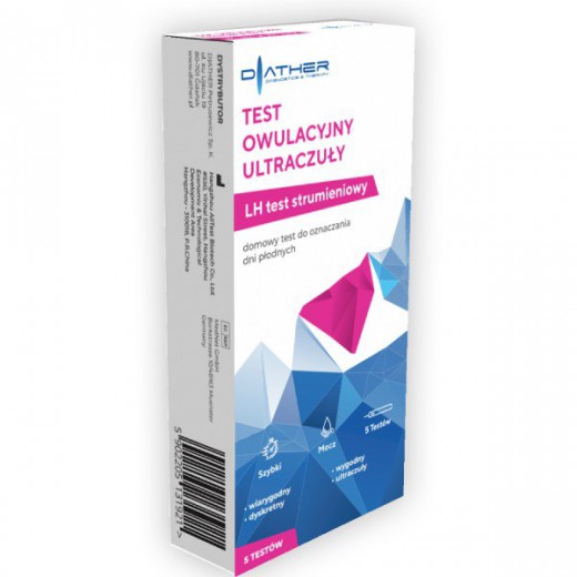 Diather, Test owulacyjny ultraczuły, strumieniowy, 5 sztuk