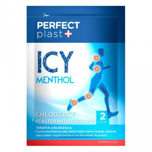 Perfect Plast, Plaster chłodzący Icy Menthol, 10cm x 12cm, 2 sztuki