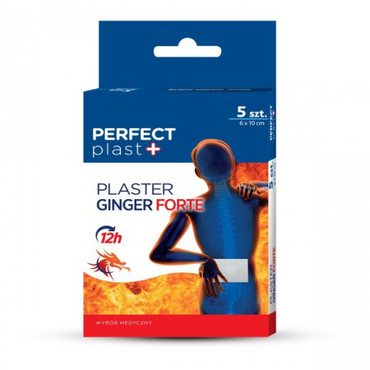 Perfect Plast, Plaster Ginger Forte, 6cm x 10cm, 5 sztuk