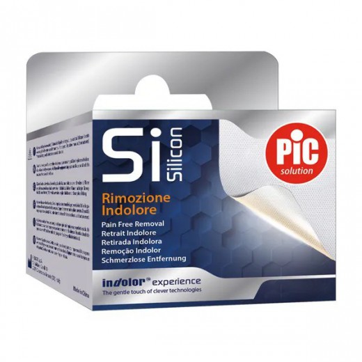 PiC SiSilicon, ultradelikatne plastry z klejem silikonowym, włókninowe, 5 cm x 3 m, 1 sztuka