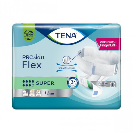 Tena Flex ProSkin Super, pieluchomajtki, M, 30 sztuk