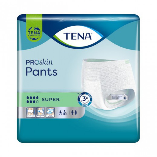 Tena Pants ProSkin, majtki chłonne, rozmiar S, 65-85 cm, Super, 12 sztuk