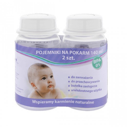 Simed, pojemnik na pokarm mamy, 140ml x 2