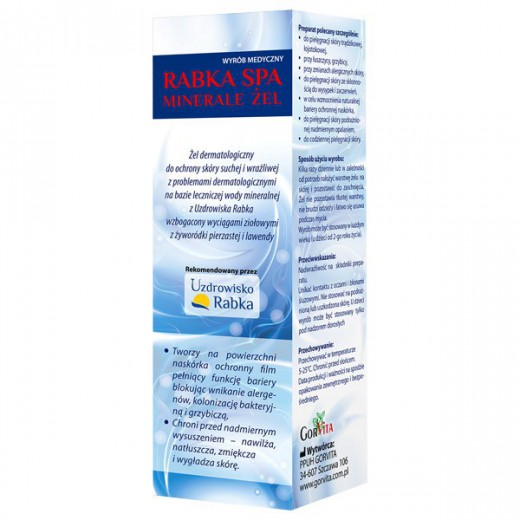 Rabka Spa Minerale, żel dermatologiczny do ochrony skóry suchej i wrażliwej, 200 ml