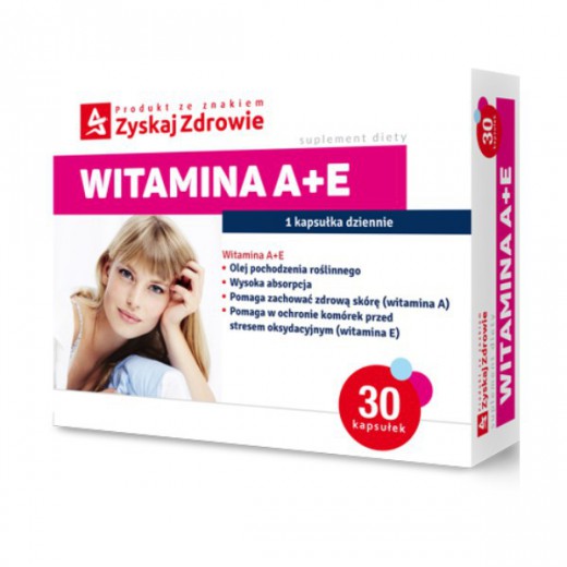 Zyskaj Zdrowie, Witamina A+E, 30 kapsułek