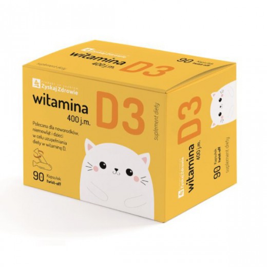 Zyskaj Zdrowie, Witamina D3 400j.m., 90 kapsułek twist-off