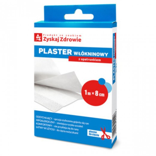 Zyskaj Zdrowie, Plaster włókninowy z opatrunkiem, 1m x 8cm