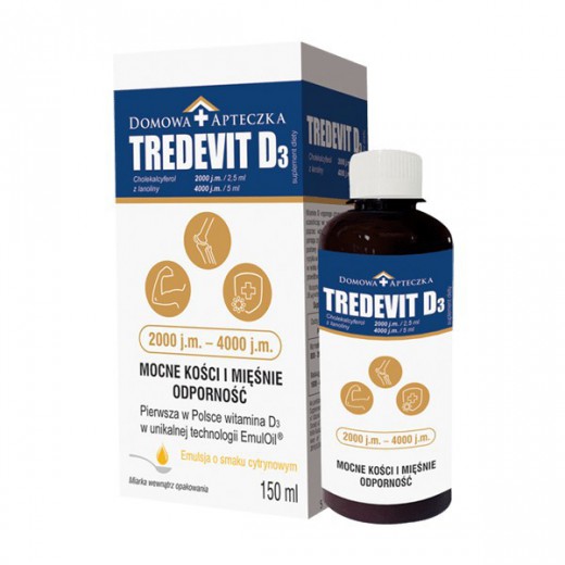 Tredevit D3, emulsja o smaku cytrynowym, 150 ml