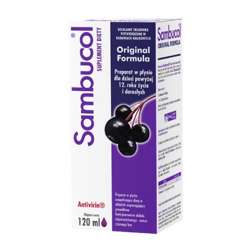 Sambucol Original Formula, dla dzieci powyżej 12 roku i dorosłych, 120 ml