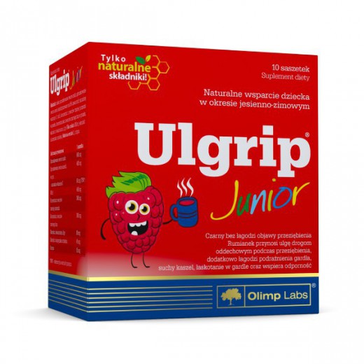 Olimp Ulgrip Junior, smak malinowy, 10 saszetek