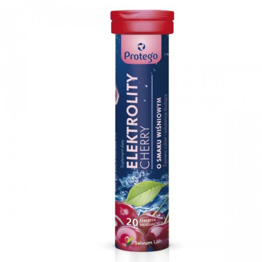 Protego Elektrolity Cherry, 20 tabletek musujących