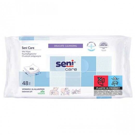 Seni Care, chusteczki nawilżane, pielęgnacyjne, XXL, 48 sztuk
