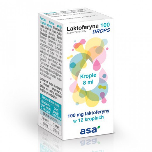 Asa Laktoferyna 100 Drops, krople, 8 ml
