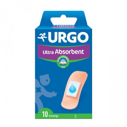 Urgo Ultra Absorbent, opatrunek 2cm x 7,2cm, 10 sztuk