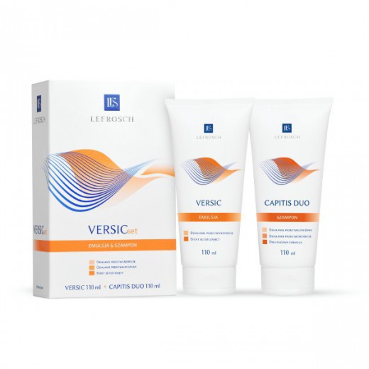 Versic Set Zestaw, Versic emulsja, 110ml + Capitis Duo szampon, 110ml