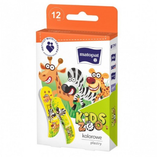 Zestaw Matopat Kids Zoo, plastry, 12 sztuk